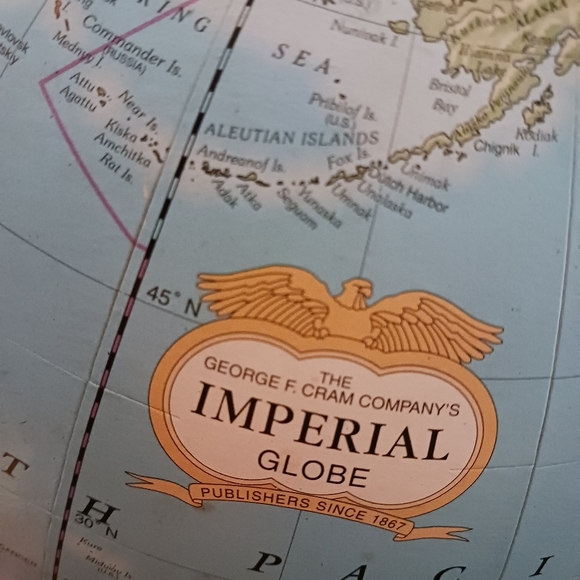 🌎Vintage Cram's Universal Terrestrial 🌎Large 16"×13"Globe,Nice Gift Item.🌎 - Picture 5 of 16